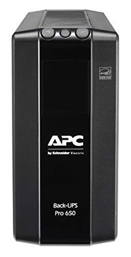 Back UPS PRO de APC by Schneider Electric - BR650MI - UPS 650VA (6 salidas IEC, Interfaz LCD, 1 GB de protección de la línea de datos)